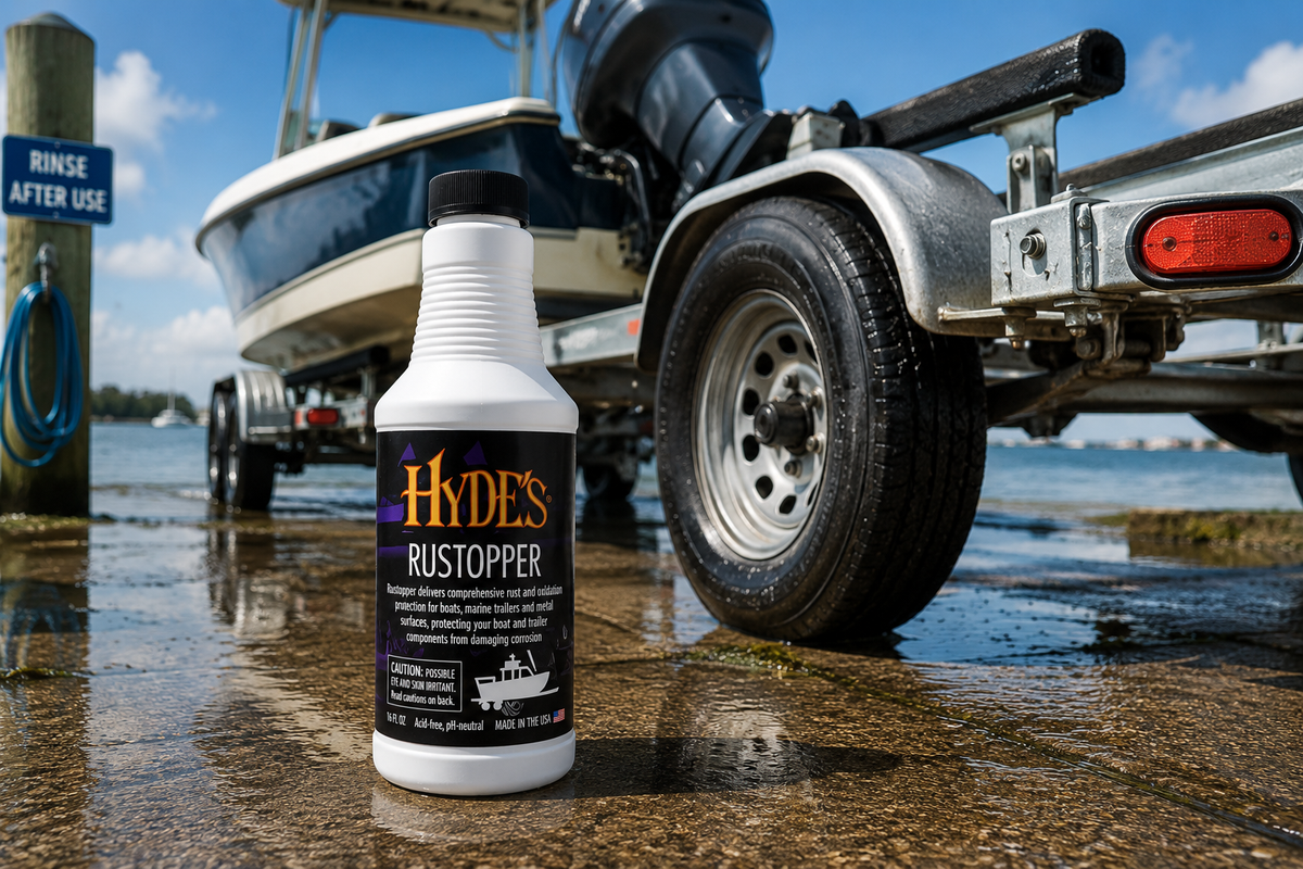 hydes rustopper boat trailer post use